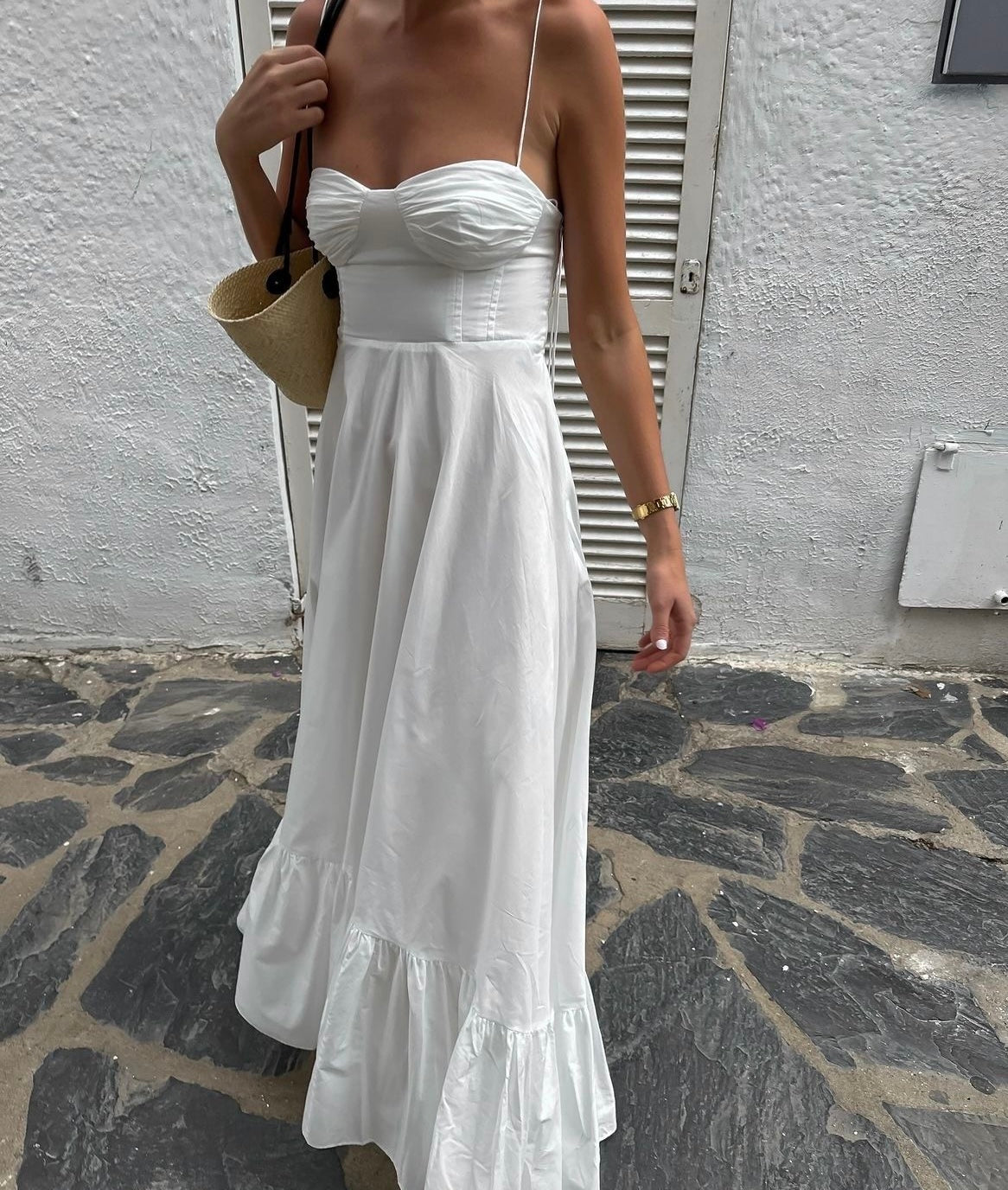 Vestido Midi Branco Sophia