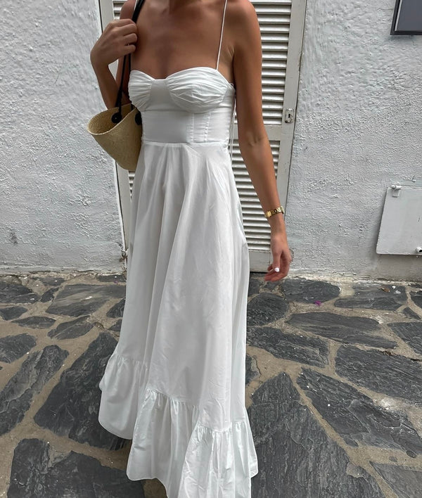 Vestido Midi Branco Sophia