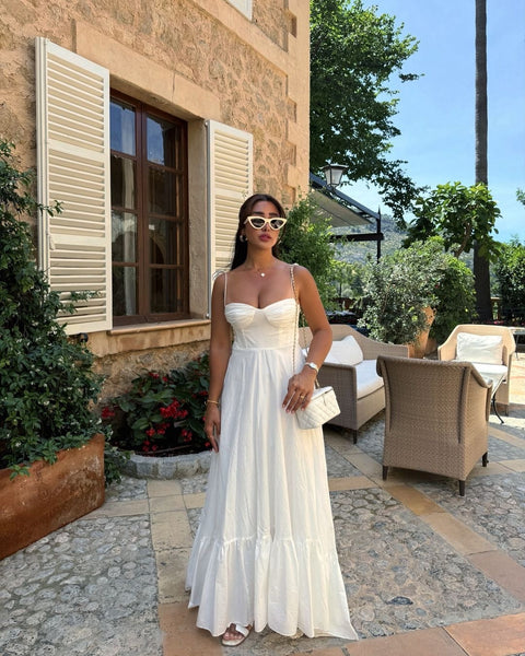 Vestido Midi Branco Sophia