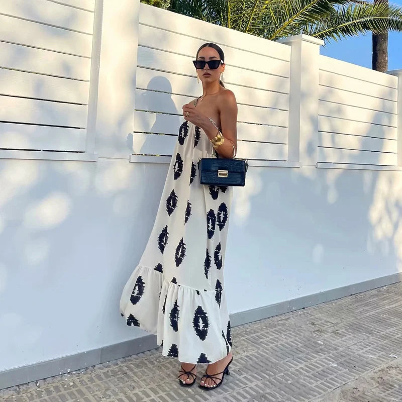 Vestido Nalu Midi Um Ombro Só