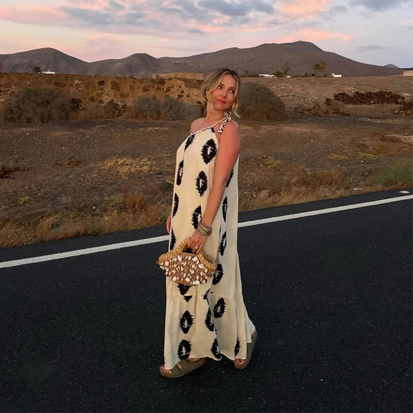 Vestido Nalu Midi Um Ombro Só